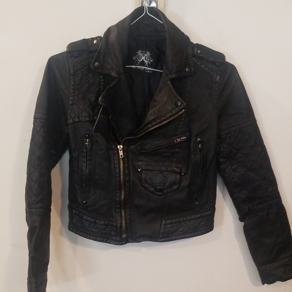 The Vintage Leather sheep jacket size S